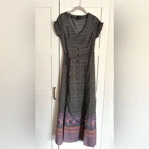 Fire Los Angeles Patterened Maxi Dress Size Small
